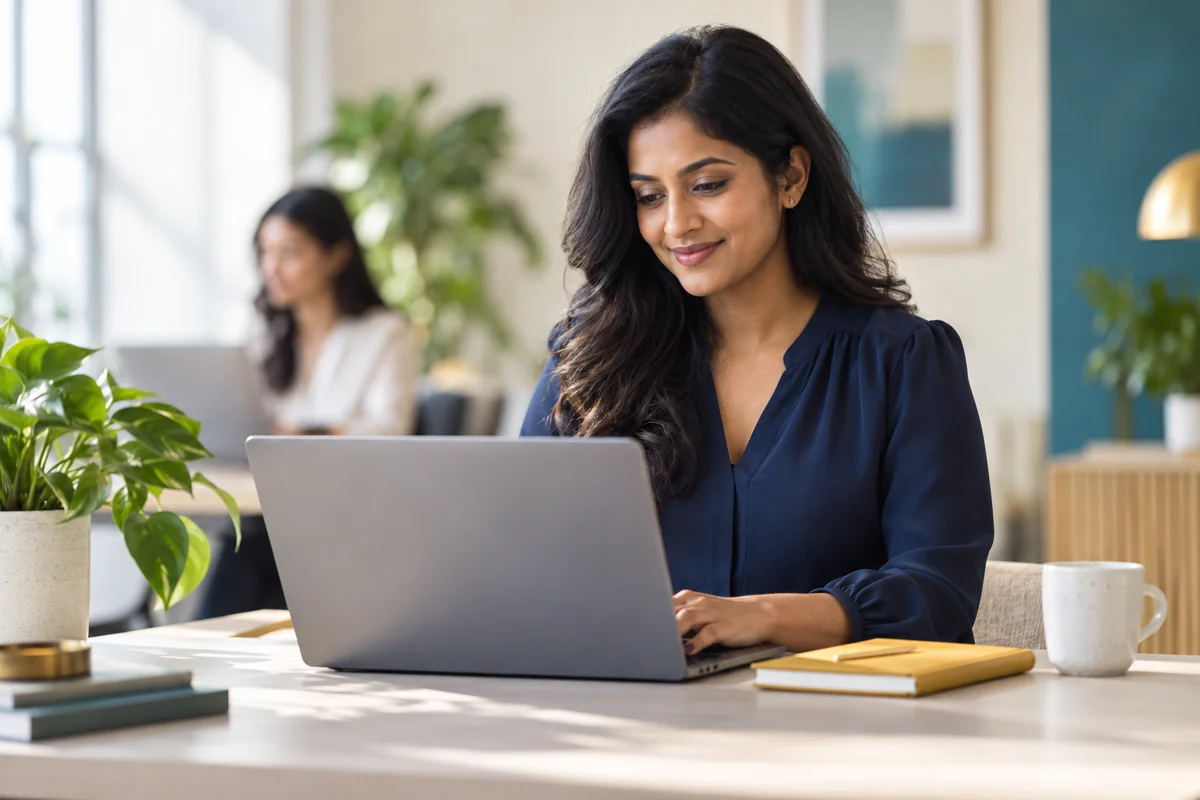 Professional learning with a laptop